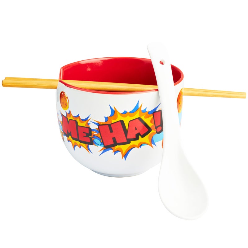 Get Trend Dragon Ball Z Ramen Bowl 3 Pc Set with Bamboo Chopsticks, Spoon for Kids Teens Adults, 20oz Bowl, Microwave Safe Anime Gifts for Teens (Multi Dragon Ball) - Image 1