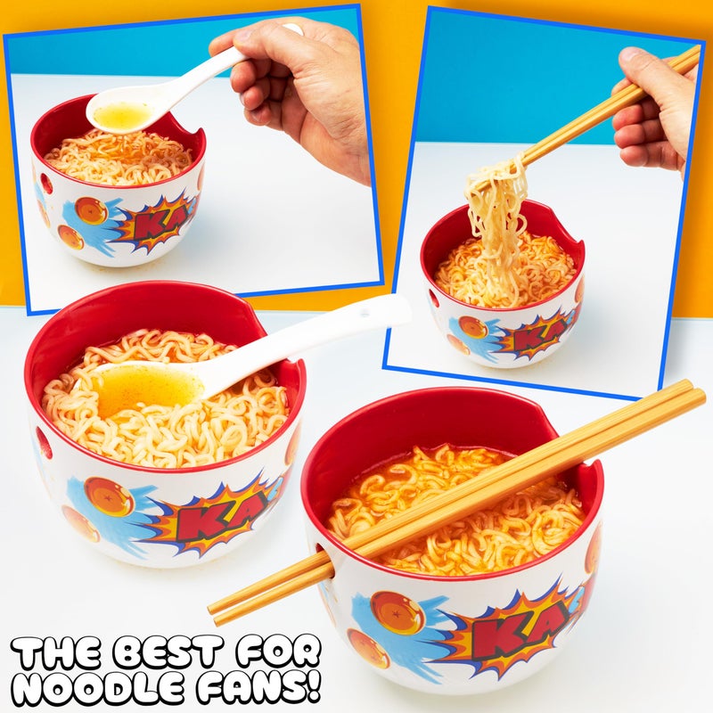 Get Trend Dragon Ball Z Ramen Bowl 3 Pc Set with Bamboo Chopsticks, Spoon for Kids Teens Adults, 20oz Bowl, Microwave Safe Anime Gifts for Teens (Multi Dragon Ball) - Image 5