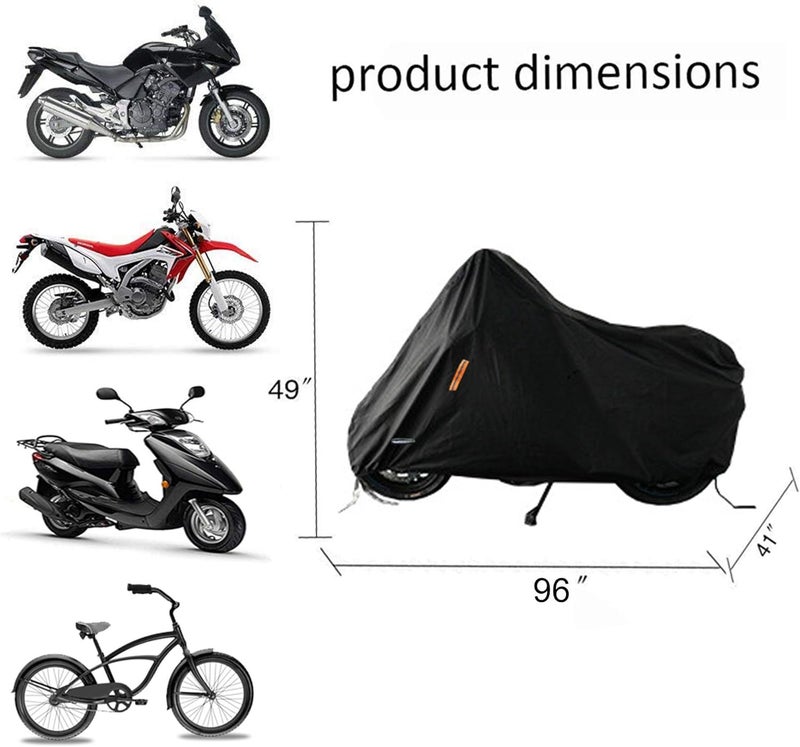SEAZEN Motorcycle Cover - Waterproof, Dustproof, Snowproof, UV Protection, 5 Layer Breathable Fabric for Motorcycles up to 96" - Image 4