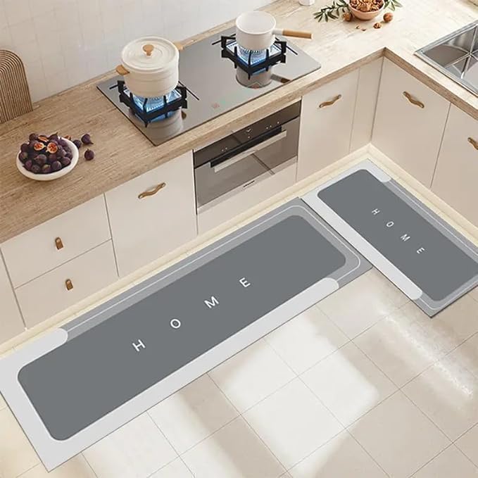 Rexez Pcs Kitchen Mats - Waterproof Memory Foam Standing Desk Floor Mat Non Slip Rugs, Comfort Runner Rug Floor Carpets for Kitchen Home Office, Sink & Laundry, Multicolor(120 * 40 cm, 40 * 60 cm) - Image 2