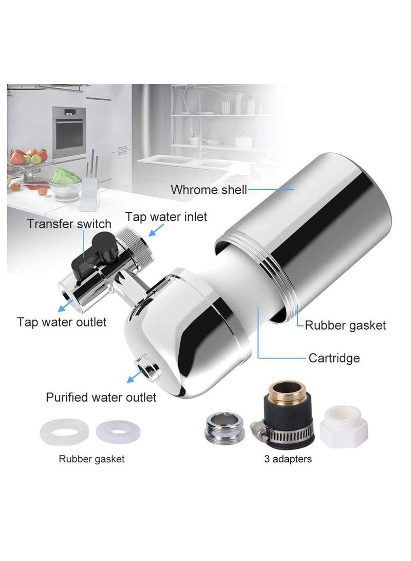 نيبمينينت Adapters Fits for Most of Faucets Filter Out Lead Fluoride Chlorine Ceramics Included Faucet Water Purifier System Filtration Tap - Image 3