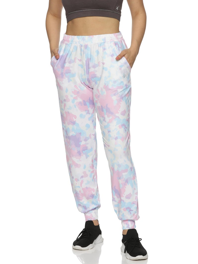 DOMIN8 Women Regular Fit High Rise Solid Training Drawstring Track Pants | Stylish Trouser | Lower for Workout, Gym Pants, Multicolor, Large - Image 1