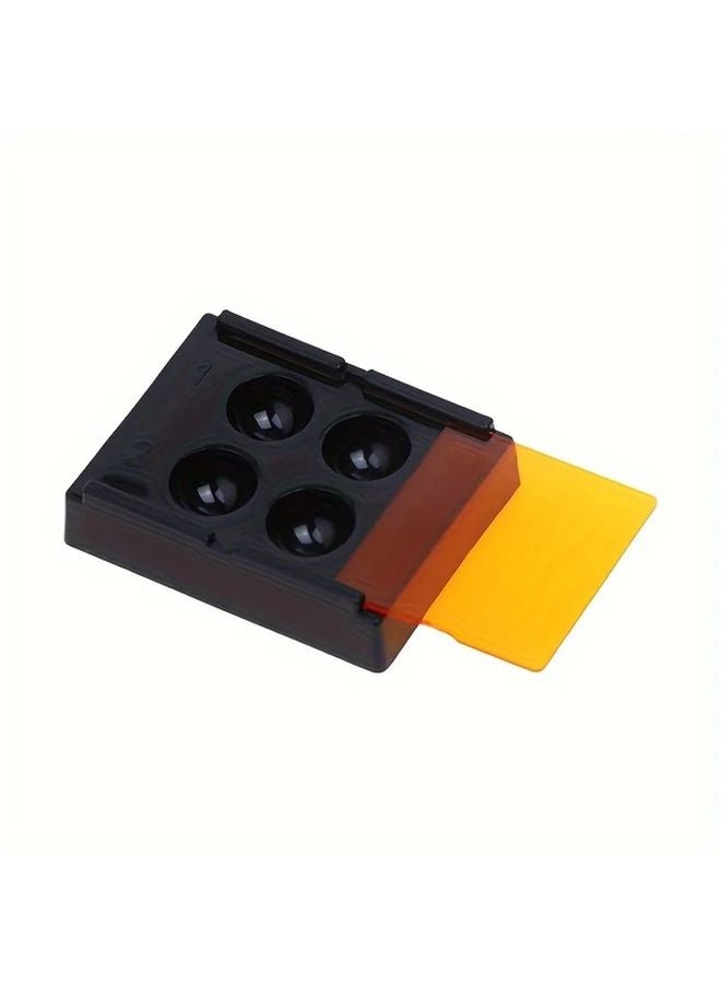 Portable Non Dental Light Proof Mixing Plate With 4 Cavities Transparent Lids 1pc - Image 1