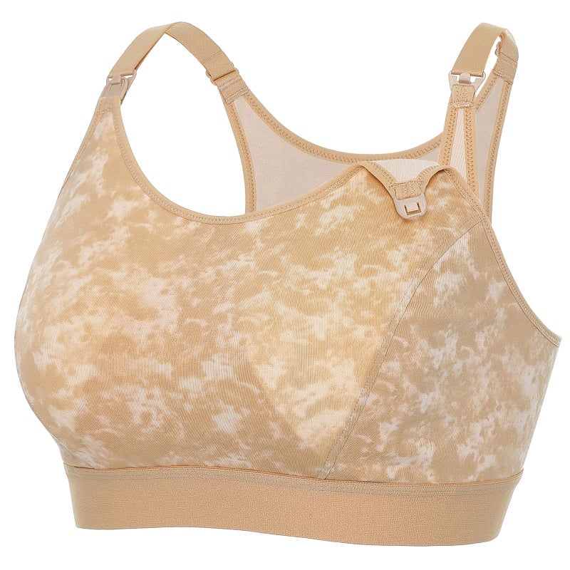 Gratlin Womens Plus Size Nursing Bra Sports Maternity Support Cotton Breastfeeding Bras Smoke Fills The Air Color of Skin Large - Image 2