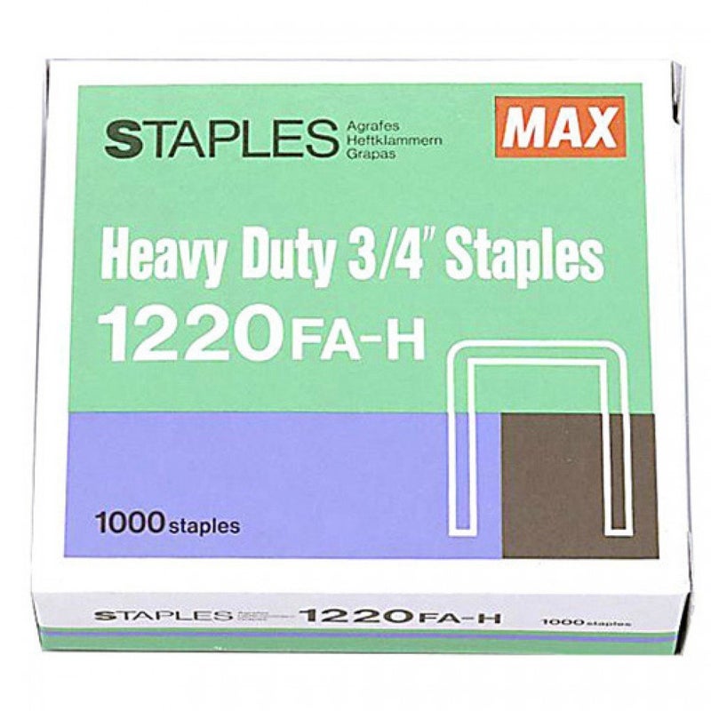 Max Heavy Duty Staples 3/4 Inch 1220FA-H - Box of 1000 Staples - Image 3