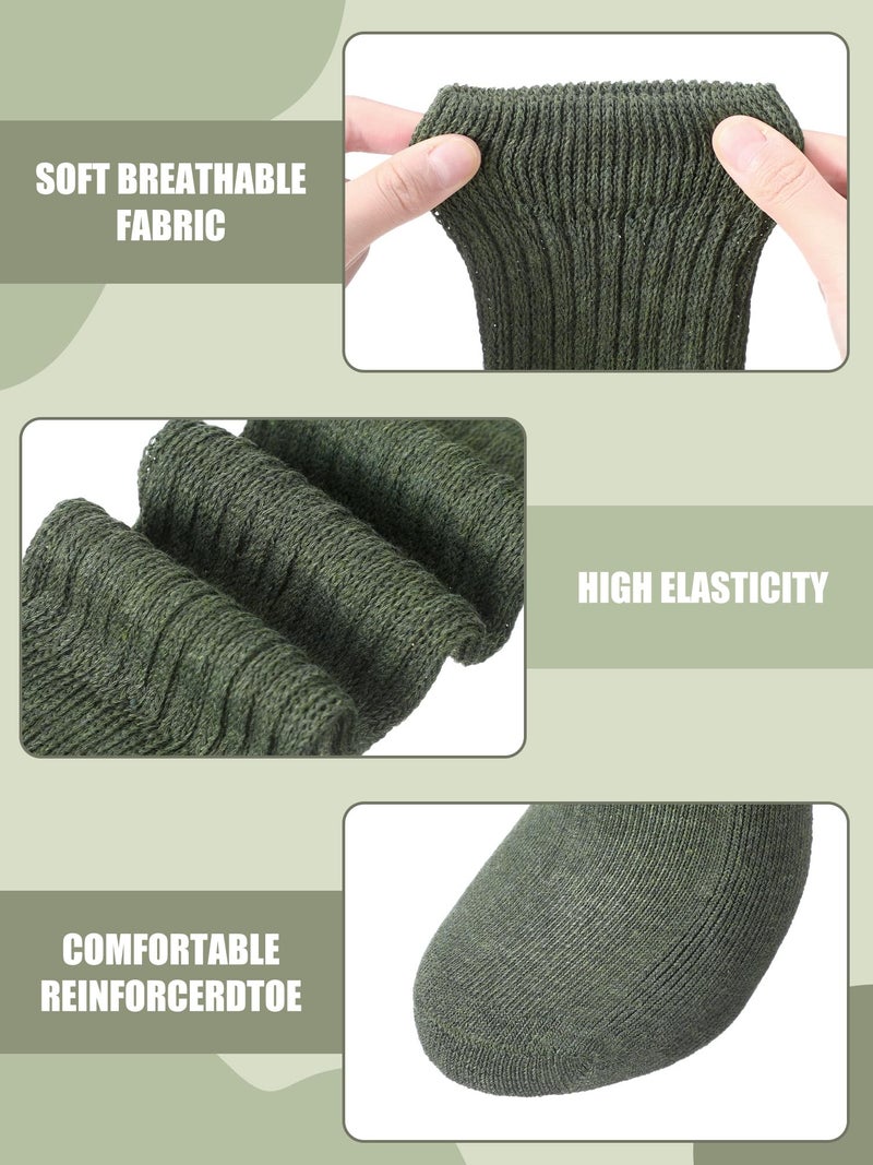 Glitopper Slouch Slouchy Socks Pack Knee High Scrunch 80s 90s Stacked Boot Socks(9-11,Sage Green) - Image 4