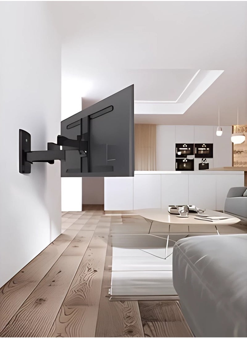 Skill Tech SH65 464P  Premium Full-Motion Tv Wall Mount  Max.Capacity: 45kg (99lbs)  Max. Mounting Hole: 600x400  Matte Black Matte White Tv Wall Mount Bracket  - Image 3