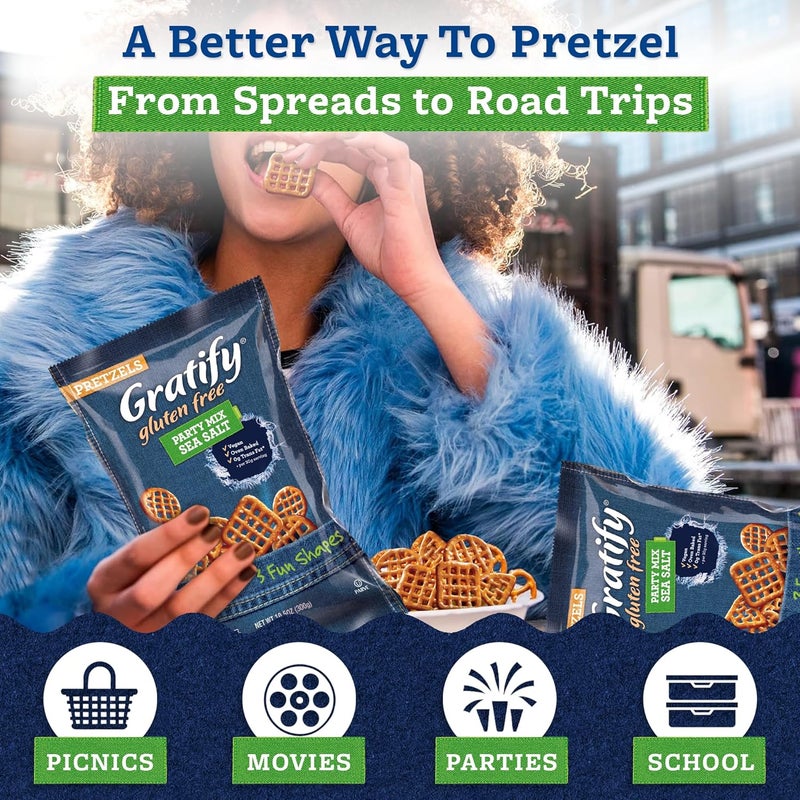 OSEM Gratify Gluten Free Pretzel Party Mix - Sea Salt - Image 5