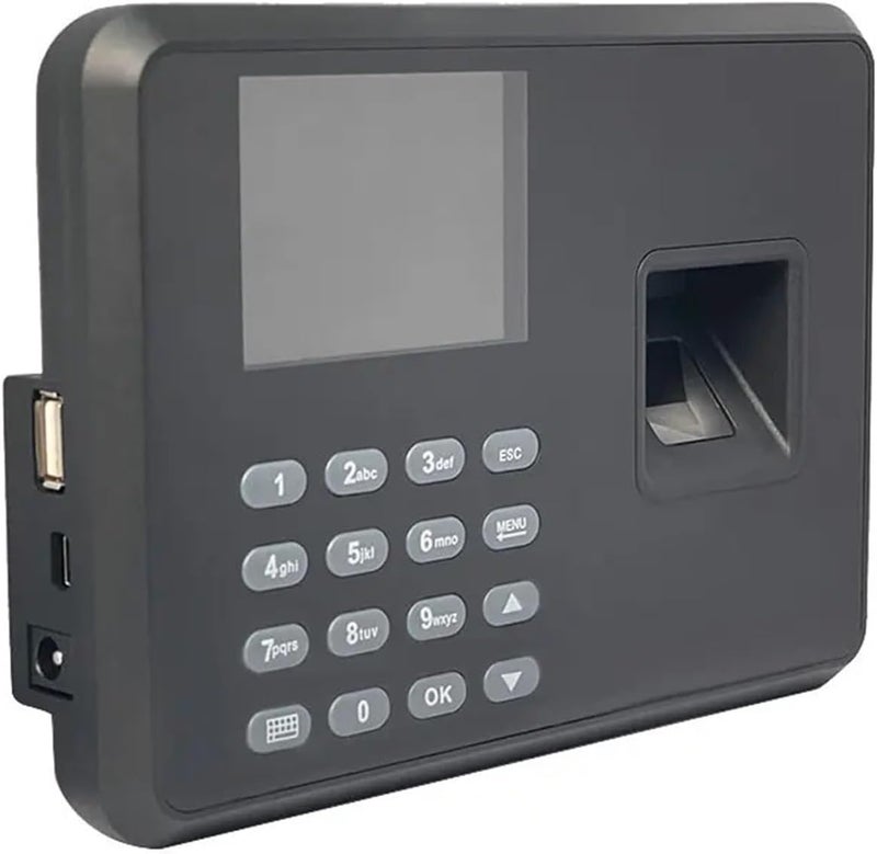Office Intelligent Password Attendance Machine Biometric Fingerprint Employee Checking-in Recorder DC 5V Time Attendance Clock, 2.8-inch Tft Screen-1 - Image 4