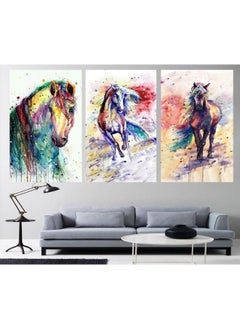 Tableau Wall Hanging High-quality digitally printed wall-mounted poster with a scratch-resistant and color-protective coating - 3pcs Multi color