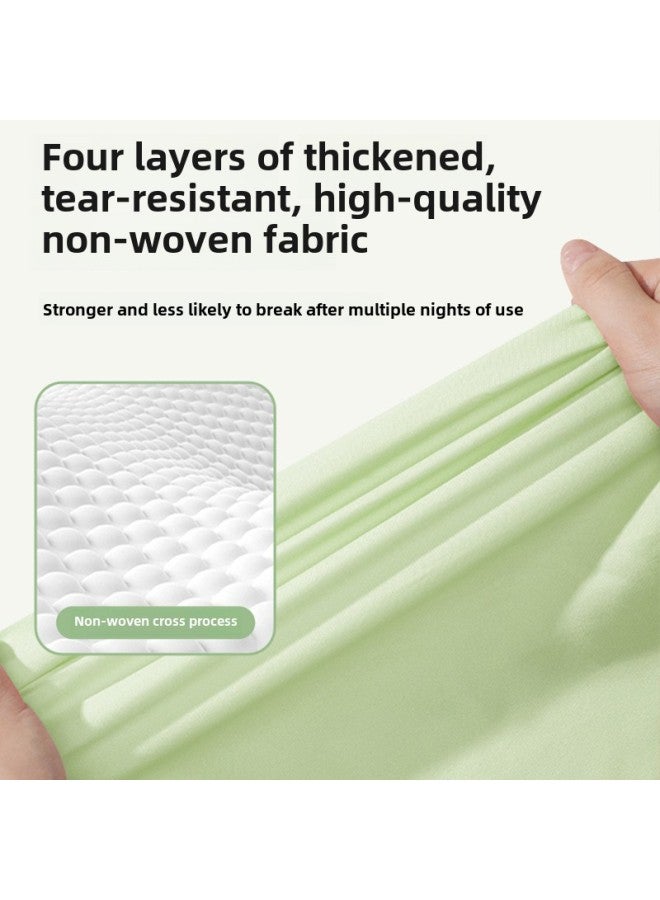 Disposable Pillow Case Pillow Cover Travel Pillow Cover Thickened Dirty Train Sleeper Single Hotel Bedding-Color:1 Pillow Hat Pink [delivered In Bulk]  - Image 3