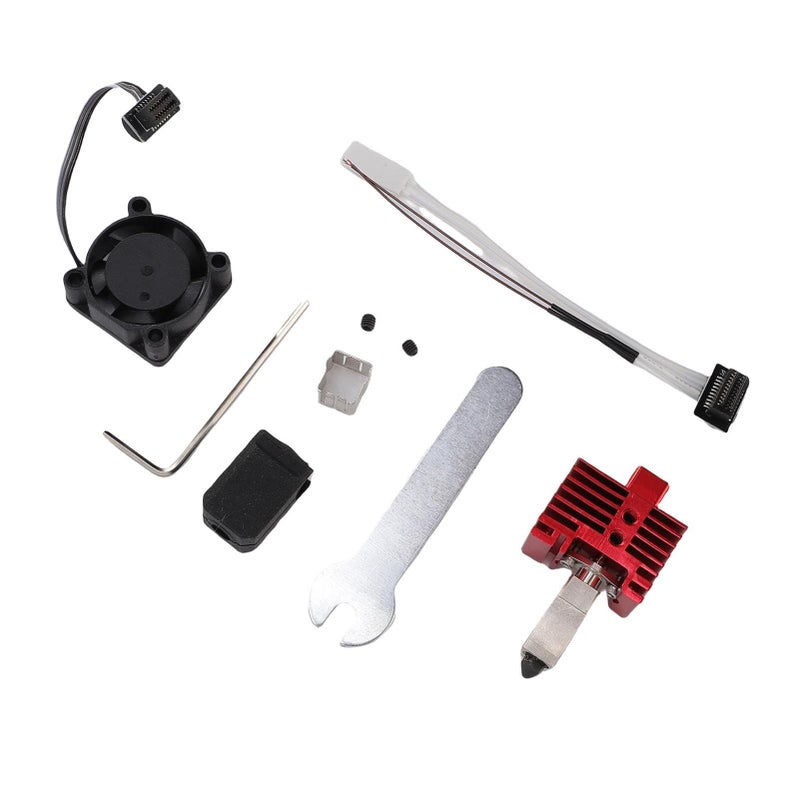 Hot End Complete Kit 0.4mm Nozzle Extruder Heating Block Fan Thermistor 3D Printer Replacement Spare Part - Image 2