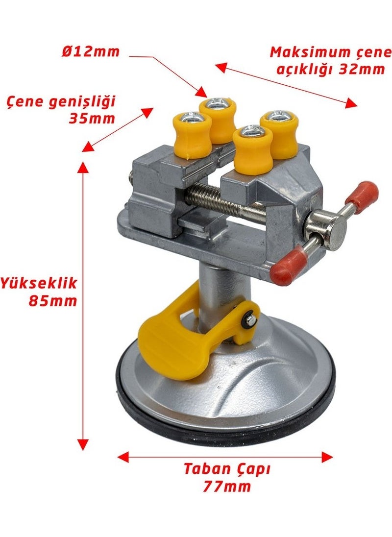 TiTi 5314 Aluminum Swivel Head Suction Cup Base Mini Vise  - Image 2