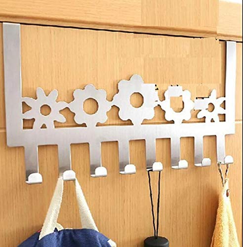 Toytle Stainless Steel Door Hanger Hook For Hanging Clothes And Other Items With 8-Hooks - Image 4