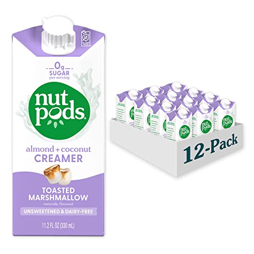 nutpods Toasted Marshmallow Coffee Creamer - Unsweetened Non Dairy Creamer Made from Almonds and Coconuts - Keto Creamer, Whole30, Gluten Free, Non-GMO, Vegan, Sugar Free, Kosher (12-Pack) - Image 1