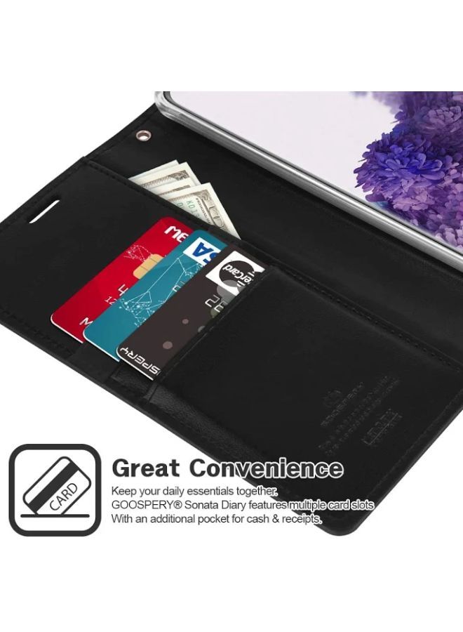 Loquat Protective Flip Cover With Pockets For Samsung Galaxy S20+ Black - Image 5