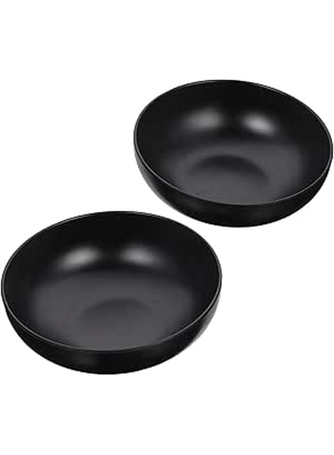 Black Melamine Ramen Bowls Set 7 Inch 7 5 Inch Asian Inspired Soup Noodle Dishes - Image 1