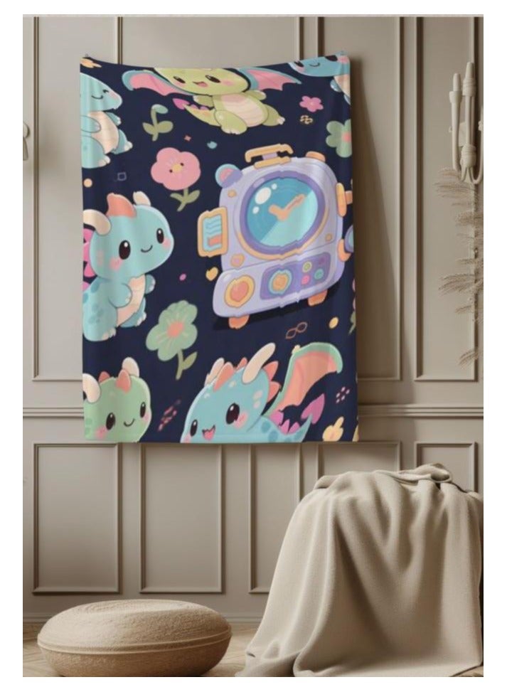 عام بطانية رقيقة من الفانيلا الكرتونية للأطفال أو الطلاب (دافئة ومريحة ومناسبة للنوم والألعاب) 100 سم * 150 سم - Image 4