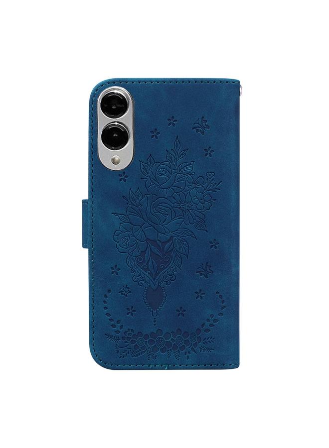 اس-توب جراب لهاتف Samsung Galaxy S25 Edge 5G، جراب هاتف جلدي منقوش بنقشة فراشة وردية - Image 4