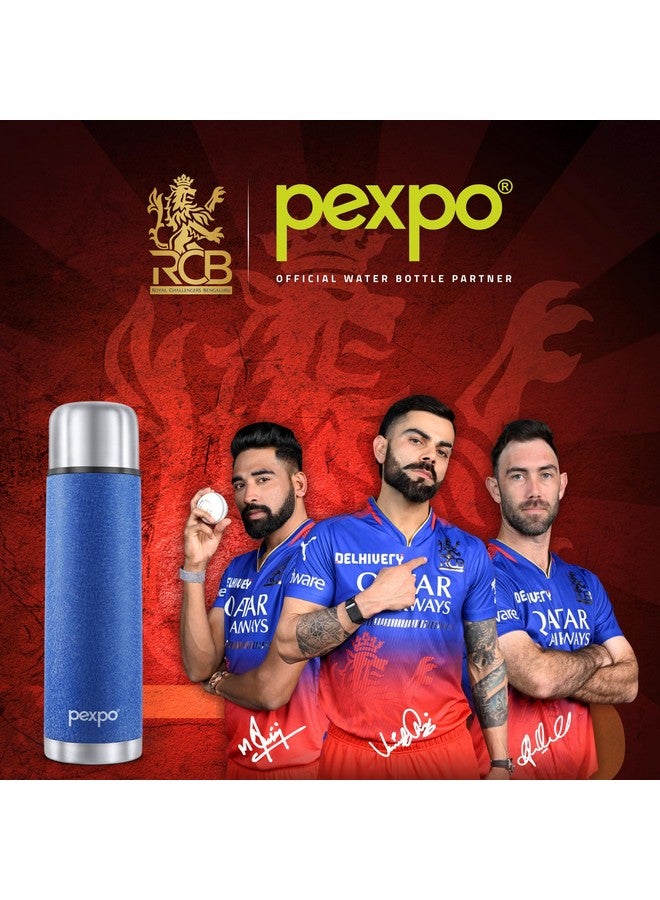 Pexpo Flexo|ISI Certified|Vacuum Insulated Hot & Cold Stainless Steel Flask with Jute Bag- 500ml Blue |Steel Bottle|Thermoflask|Leak Proof|Travelling|School & Trekking|Office|Men, Women & Kids - Image 2
