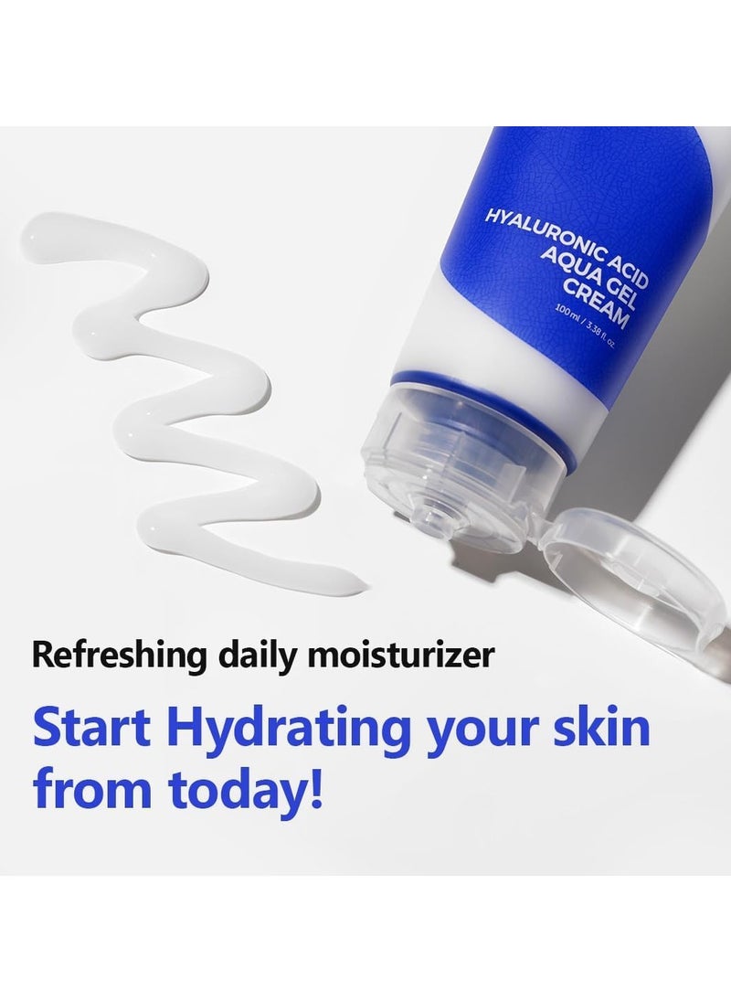 ISNTREE - ISNTREE Hyaluronic Acid Aqua Gel Cream 100ml Lightweight Hydrating Gel Quick Absorbing Moisturizer Korean Skincare - Image 1
