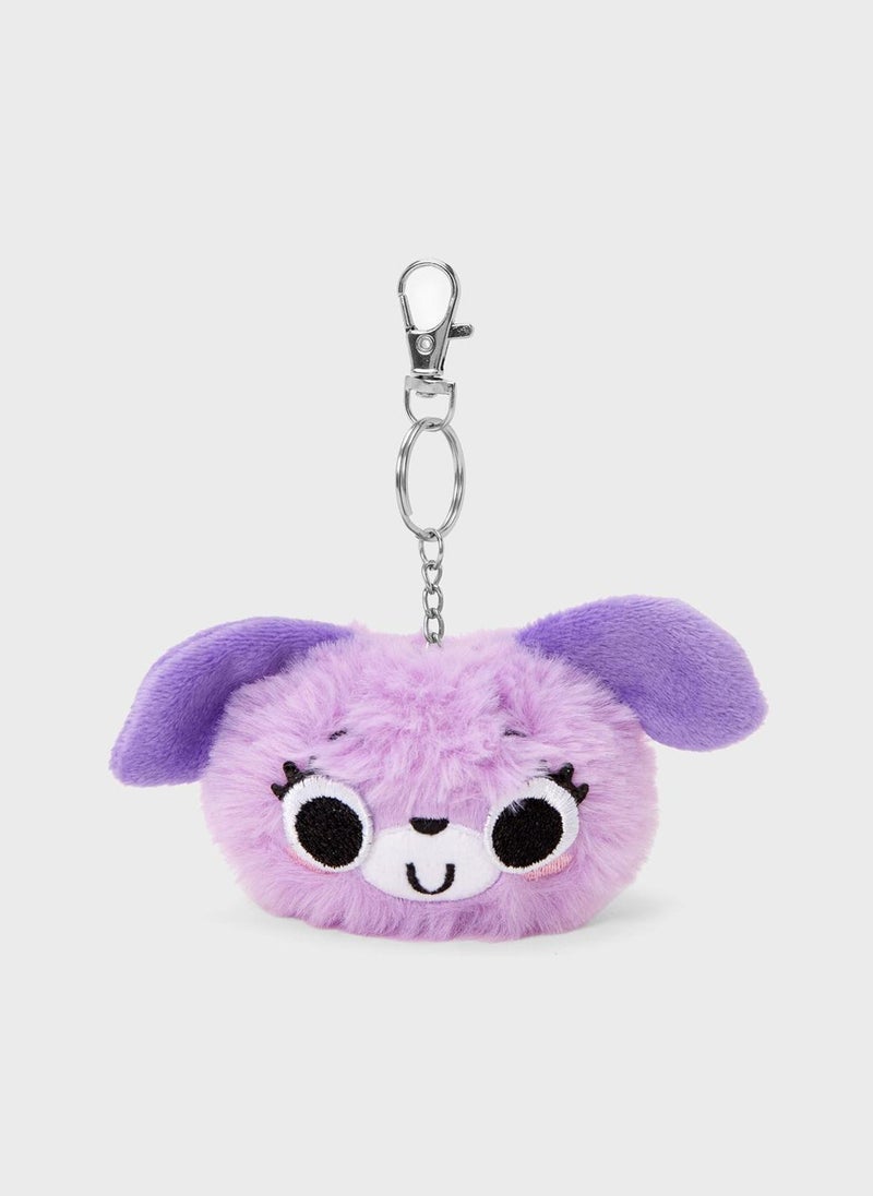 Claires Purple Puppy Keychain 