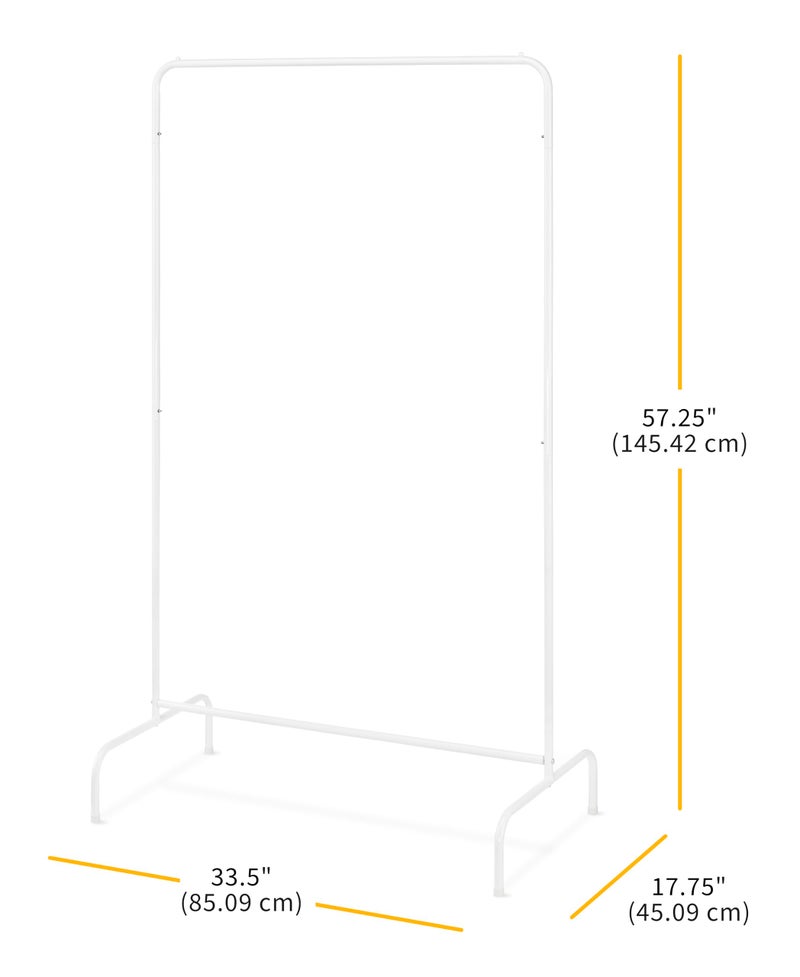 Whitmor Freestanding Garment Rack, White - Image 4
