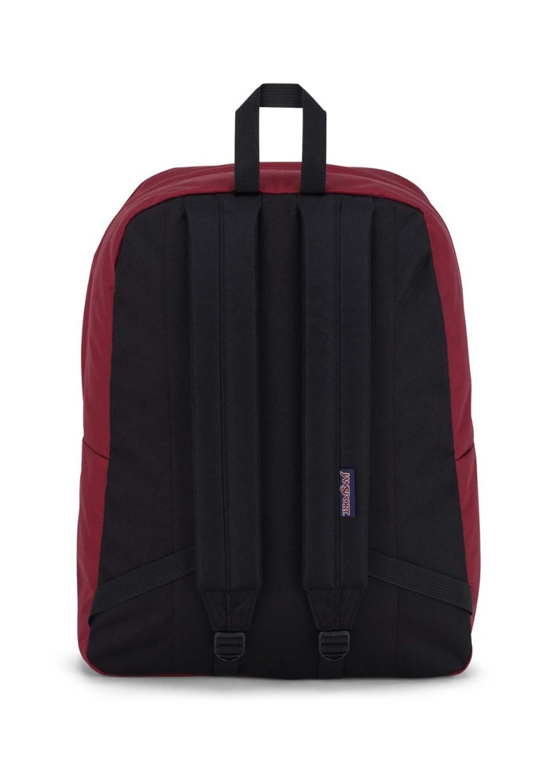 JANSPORT SuperBreak One Backpack With Padded Shoulders, Water Bottle Pocket, 26L, 0.35 kg - Russet Red  - Image 2