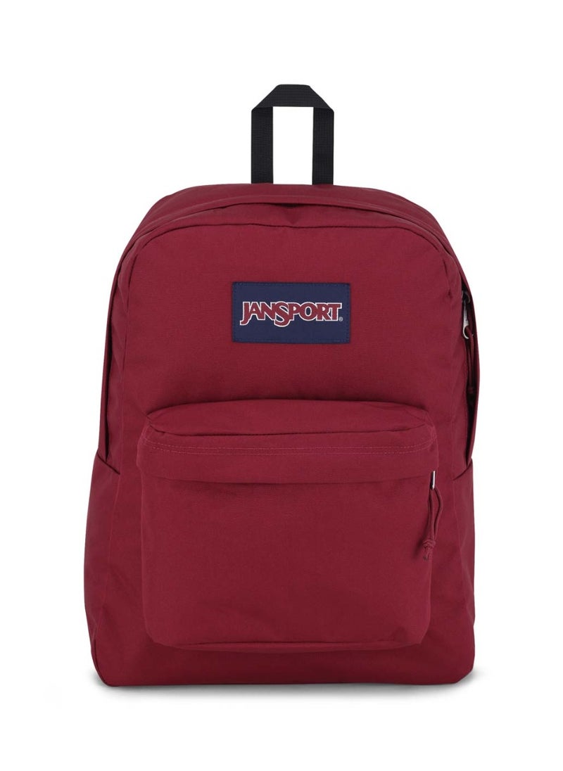 JANSPORT SuperBreak One Backpack With Padded Shoulders, Water Bottle Pocket, 26L, 0.35 kg - Russet Red  - Image 1