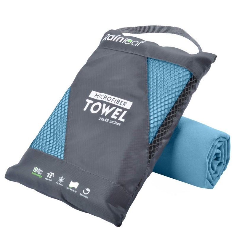 Rainleaf Microfiber Towel Perfect Travel & Gym & Camping Towel. Quick Dry - Super Absorbent - Ultra Compact - Lightweight. Suitable for Trip, Beach, Shower, Backpacking, Pool - Image 1