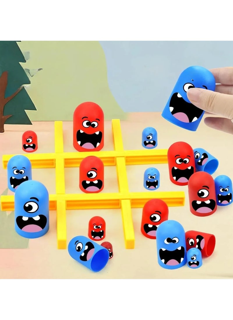FUSIONPULSE Big Eat Small Tic Tac Toe Game Set, Tic Tac Toe Family Games, Gobble  - Image 3