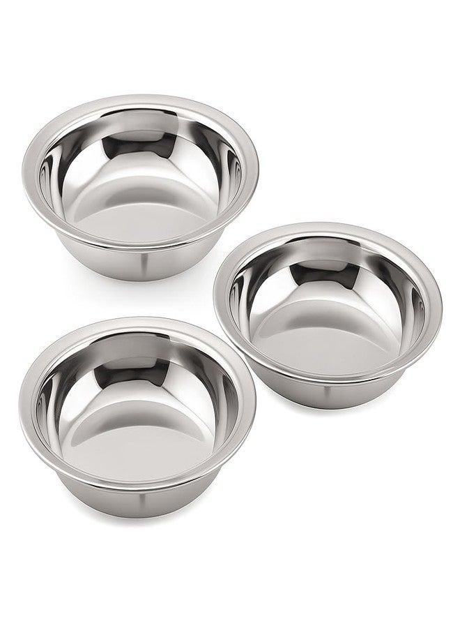 GS KITCHENWARE GS Stainless Steel Snack Bowl, 270 ML Capacity, 14.5 cm Diameter, Multi-Purpose Serving Dish Set of 3. - Image 1
