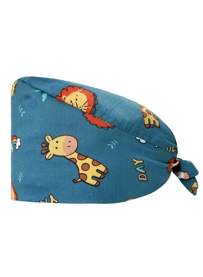KUYING Nurse Hat With Small Fresh And Cute Pattern Medical Work Hat 