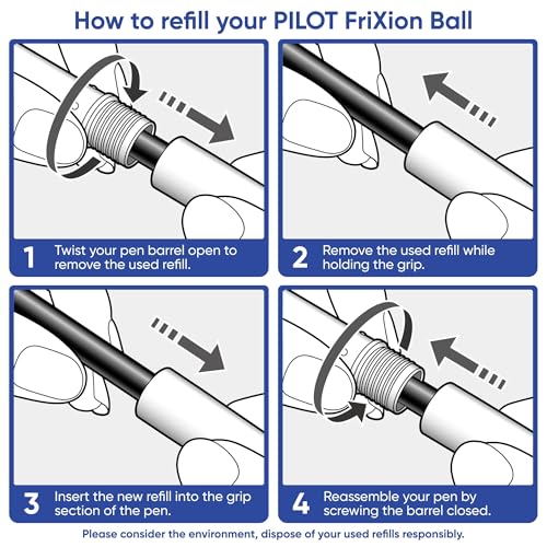 Pilot Refills for Frixion Rollerball 0.7 mm Tip - Blue, Pack of 3 - Image 3