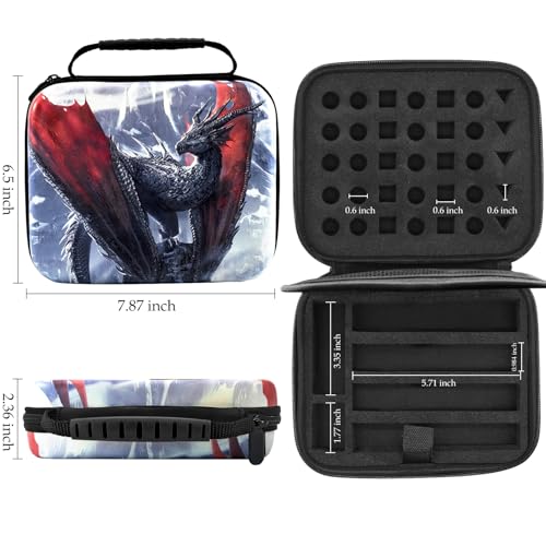 sabermaster Dice Storage Case Dice Bag Dice throne dnd dice tray dice holder dnd dice storage dice case Multifunctional storage Organizer Role Playing Game for Rpg Table Game (B) - Image 2