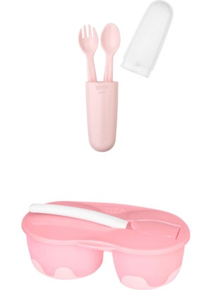 2-Chamber Food Bowl + Storage Box Cutlery Set - Pink - pzsku/Z4E99782F5262535802F2Z/45/_/1728631131/92c811f5-4672-4edc-9714-4ba5db780878