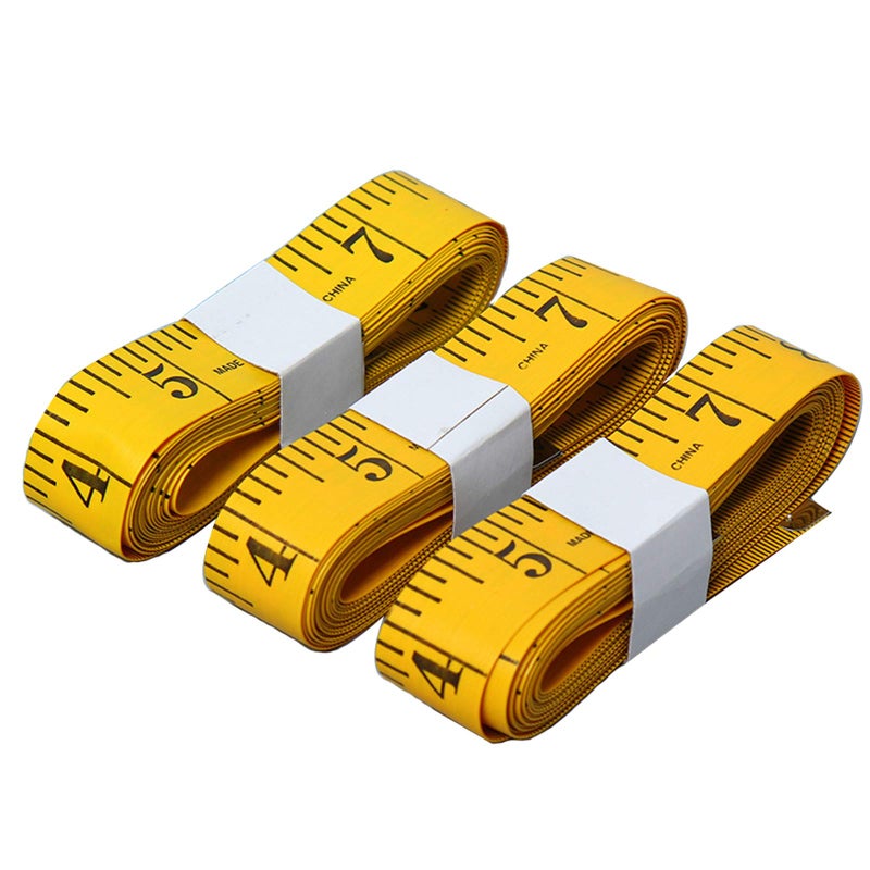SumVibe Soft Tape Measure 120 Inches300cm Pocket Measuring Tape for Sewing Tailor Cloth Body Measurement Yellow 3Pack