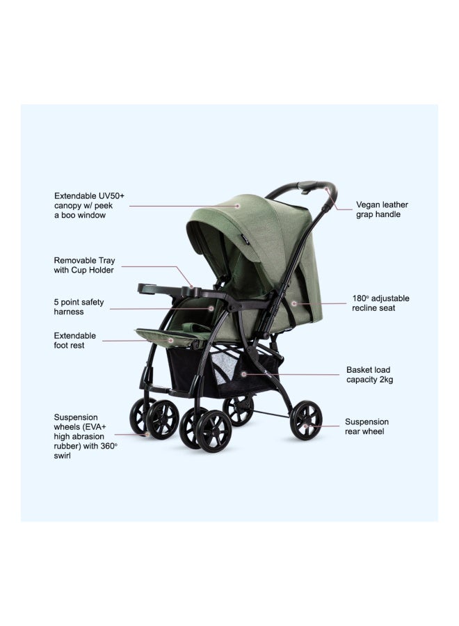 TEKNUM Look at Me Reversible 2 Stroller - Olive - Image 2