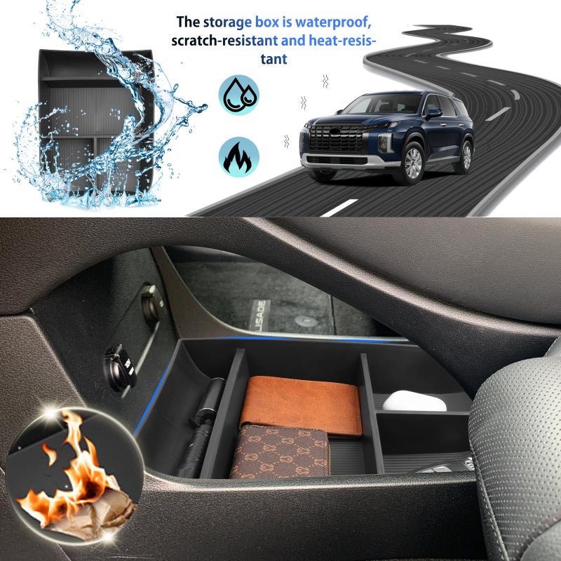 SHAOHAO 2024 2025 Palisade Lower Organizer Tray Fit for 2023 2024 2025 Hyundai Palisade SE, SEL, XRT, Limited, Calligraphy Under Organizer Palisade Insert Storage Pallet Palisade 2024 2025 Accessories - Image 2