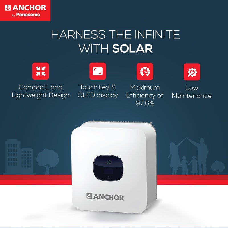 Anchor Anchor by Panasonic RENO 33kw Solar on Grid Inverter for Home 33KW PV Inverter for Home Photovoltaic Inverter 10 Yrs Warranty White RENO 33KTLX  - Image 5