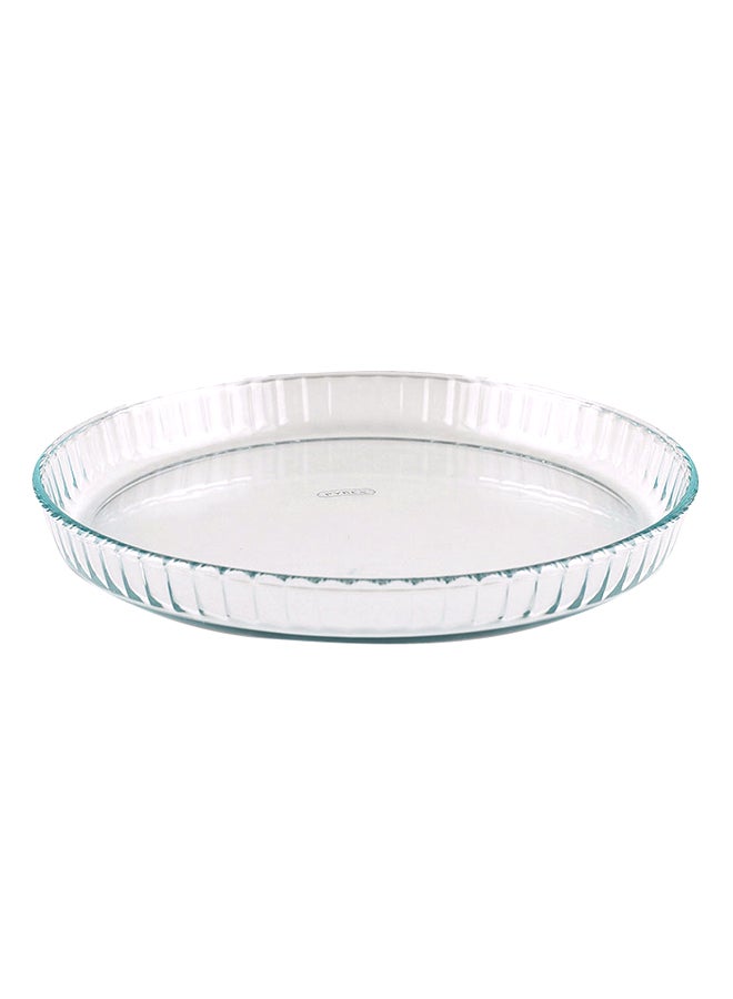 Flan Round Dish Clear