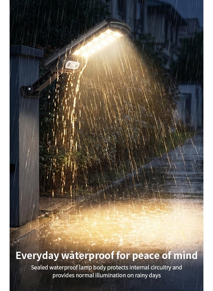 فورثكان مصباح LED شمسي خارجي للجدار والعمود 128 COB، حساس حركة، مقاوم للماء، 3 أوضاع إضاءة مع تحكم عن بُعد، يعمل بالطاقة الشمسية - Image 5