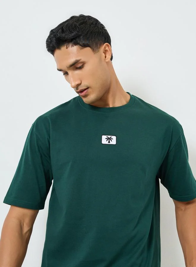 ستايلي تيشيرت جيرسيه قطن متماسك بقصة واسعة