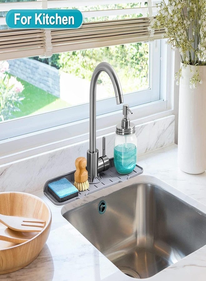 YPTC Silicone Sink Splash Guard for Kitchen Sink | Flexible Faucet Splash Protector Mat | Prevents Water Spills & Keeps Countertop Dry | Washable, Reusable & Install(Multi color) (Sink Drainer Pad) - Image 2