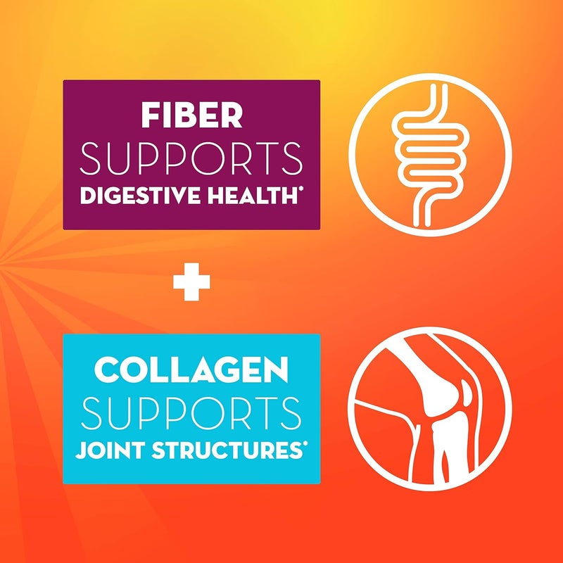 Metamucil Daily Fiber  Collagen Psyllium Husk Powder Plant Based Fiber Supplement SugarFree with Stevia 3in1 Fiber Supplement for Digestive Health Orange Flavored 90 Doses - Image 2