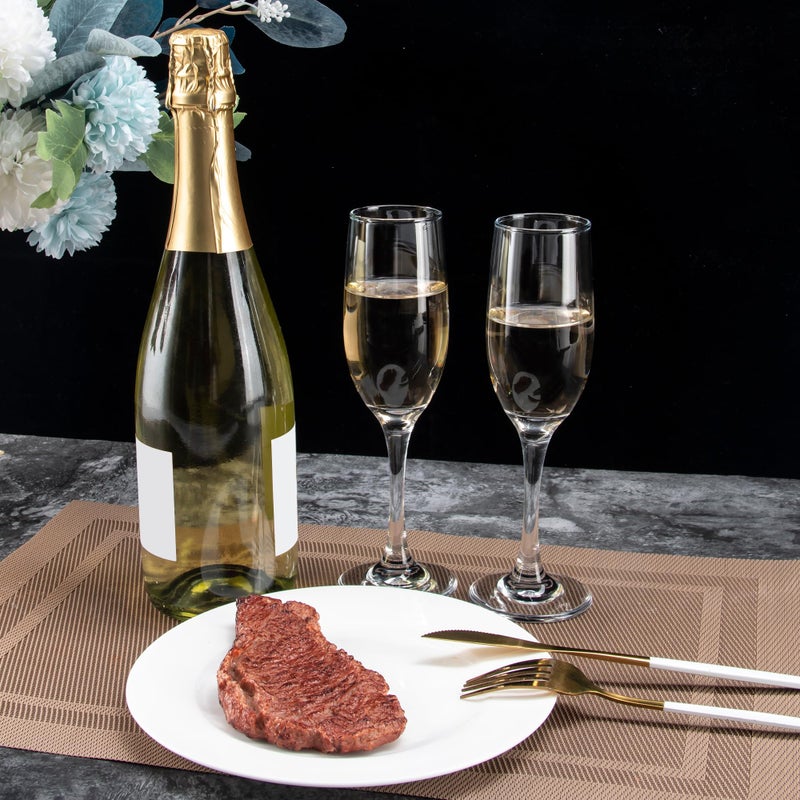 UMEIED Set of 16 Champagne Glasses, Champagne Flutes with Classic Shape, Long stem Sparkling Wine glasses for Wedding, Restaurant, Bar, Wine Toasting, Clear - Image 4