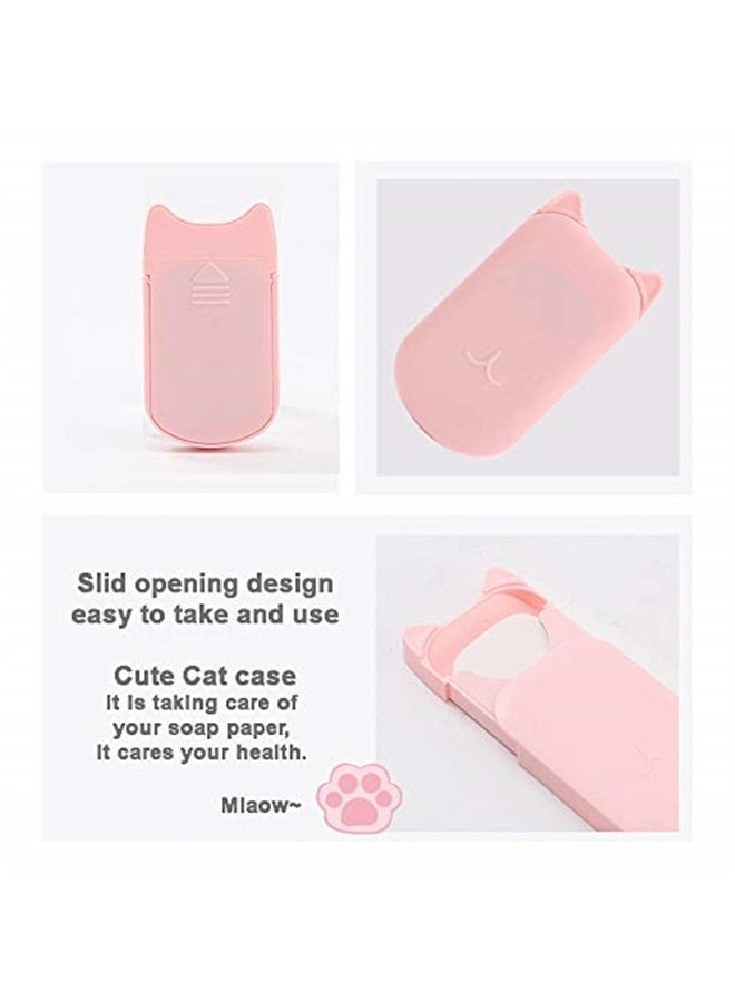 Tikapo 3-Pack Antibacterial Soap Paper Sheets in Cute Cat Slid Case, Portable Disposable Antibacterial Nature Foaming Hand Paper Soap Sheet for Hiking, Camping, backpacking  - Image 4