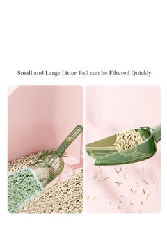 Excefore Cat Litter Scoop, 2 Pcs Portable Cat Litter Scoop with Holes, Fast Sifting Cat Litter Scooper, Cat Litter Cleaning Tools, for Litter Box  - Image 2