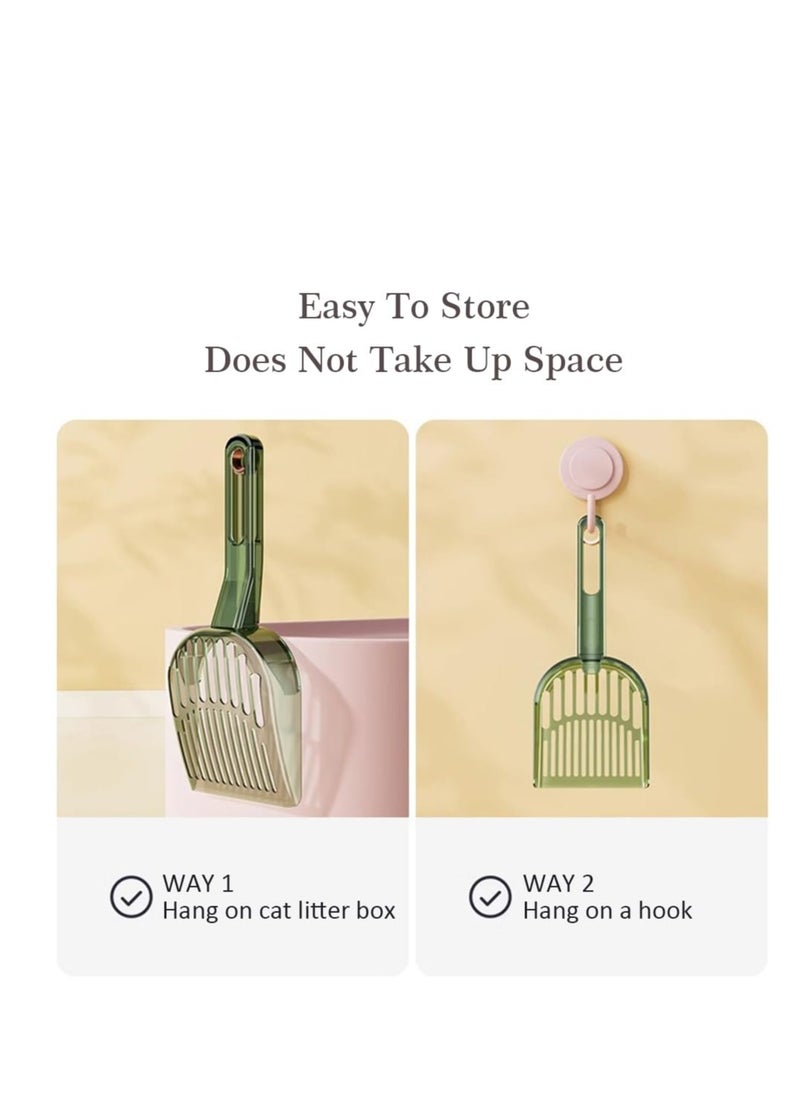Excefore - Cat Litter Scoop, 2 Pcs Portable Cat Litter Scoop with Holes, Fast Sifting Cat Litter Scooper, Cat Litter Cleaning Tools, for Litter Box - Image 1