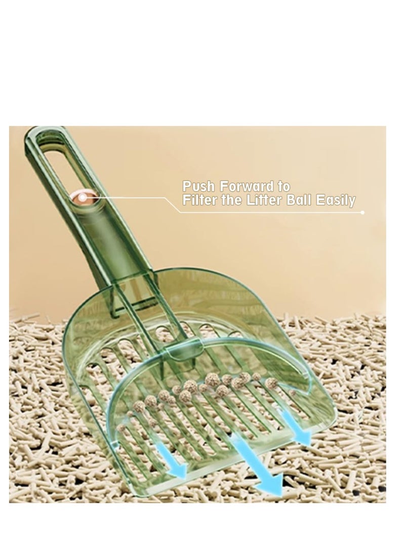 Excefore - Cat Litter Scoop, 2 Pcs Portable Cat Litter Scoop with Holes, Fast Sifting Cat Litter Scooper, Cat Litter Cleaning Tools, for Litter Box - Image 1